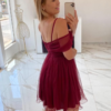 VESTIDO MARSALA Curto -Costas