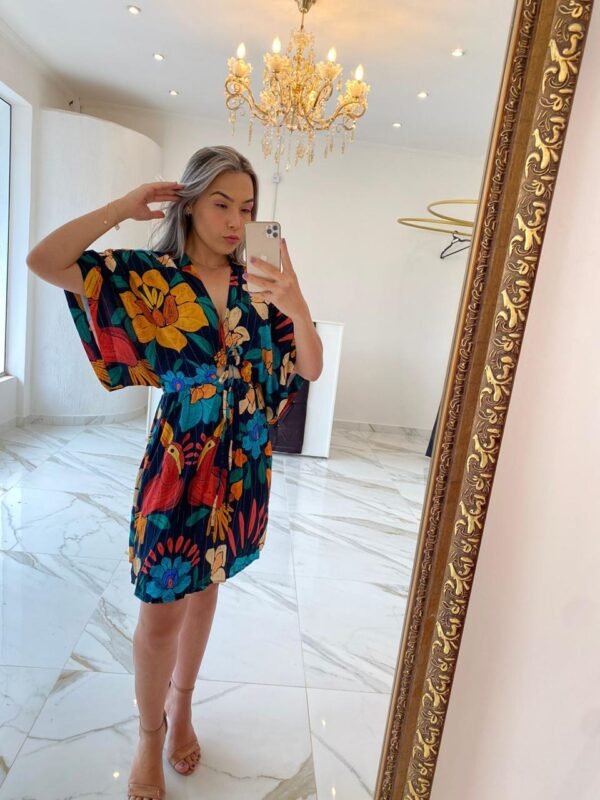 VESTIDO ESTAMPADO FLORAL CURTO