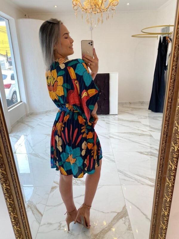 VESTIDO ESTAMPADO FLORAL CURTO - Detalhe